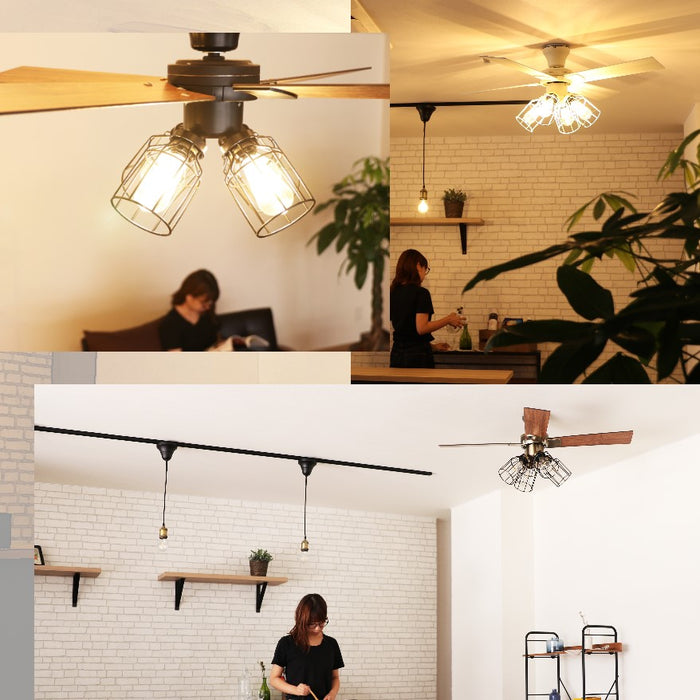 シーリングファン　LED電球付き