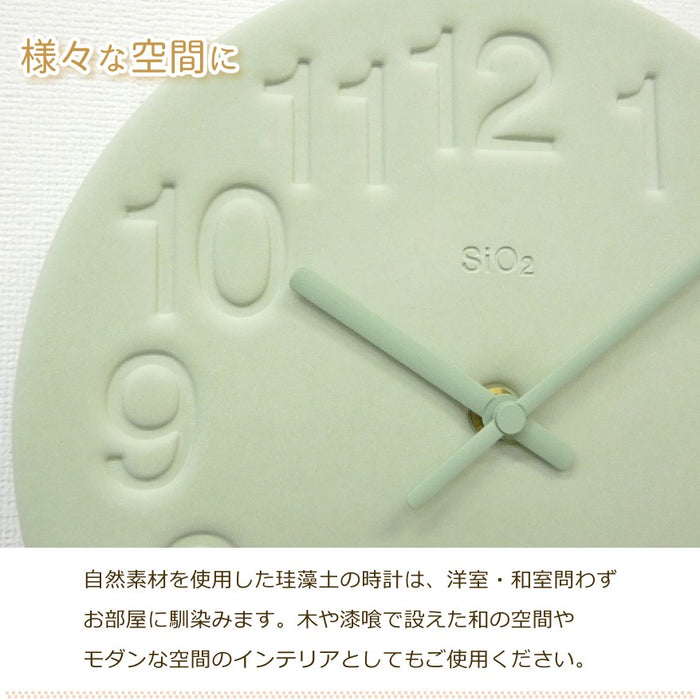 珪藻土の時計は和室・洋室問わずお使いいただけます
