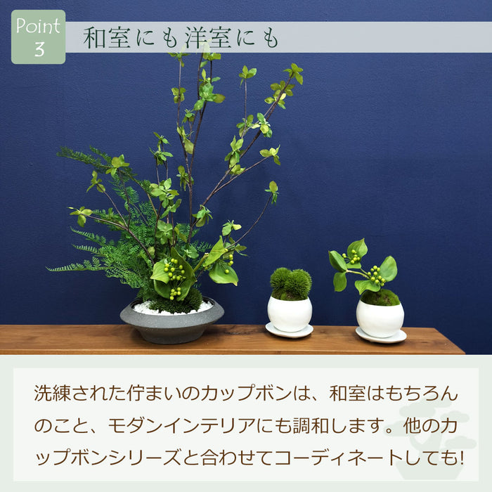 フェイクグリーン [寄せ植え盆栽　平皿/ドウダン小] カップボン/CUPBON PRGR-1441　pr-22