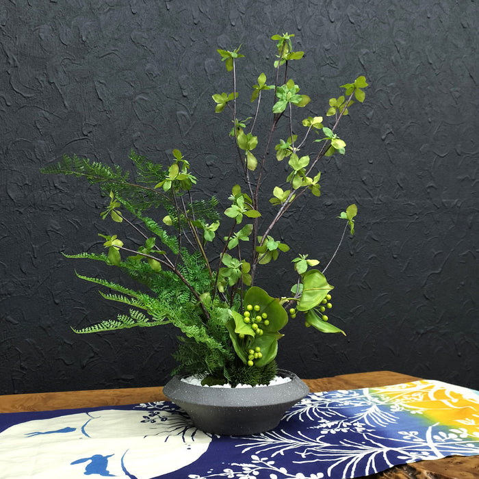 フェイクグリーン [寄せ植え盆栽　平皿/ドウダン小] カップボン/CUPBON PRGR-1441　pr-22