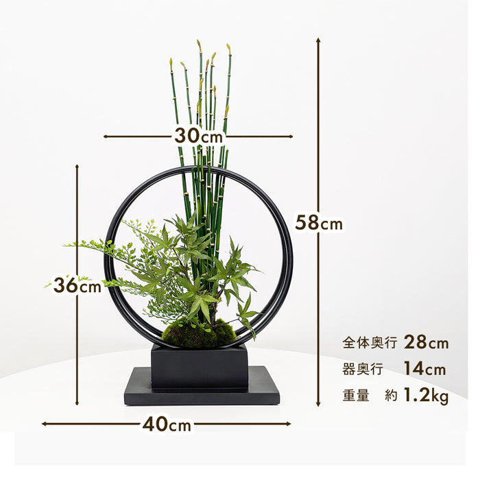 フェイクグリーン [モミジ寄せ植え盆栽 リングベースS] カップボン/CUPBON PRGR-1231　pr-24