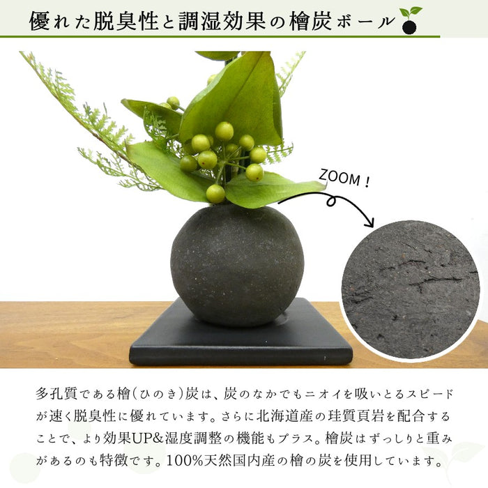 優れた脱臭性と調湿効果