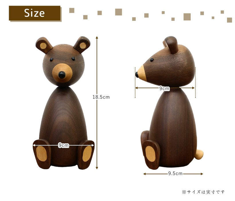 木製オブジェ　ベアーのサイズ