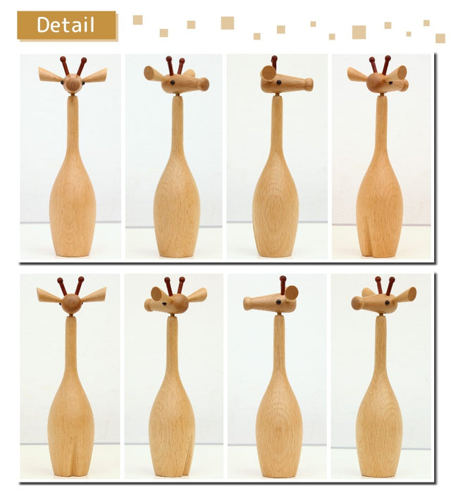 木製オブジェ　キリンの詳細