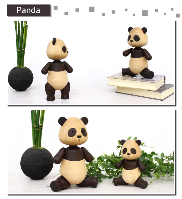 木製オブジェ　パンダ