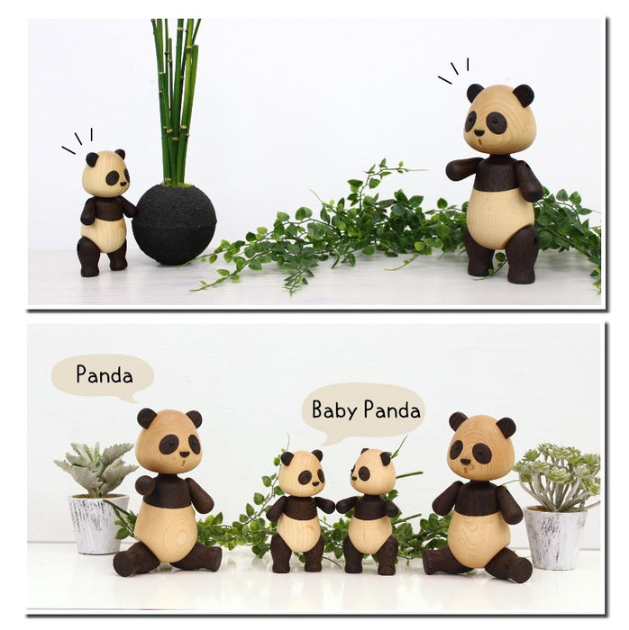 木製オブジェ　パンダ