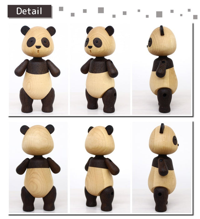 木製オブジェ　パンダの詳細