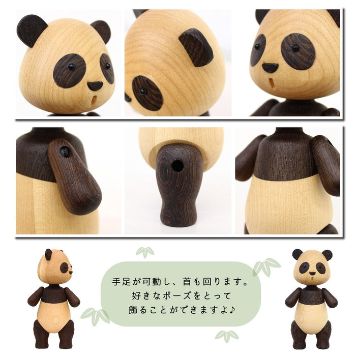 木製オブジェ　パンダの詳細