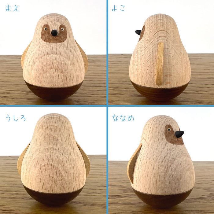 木製 置物 起き上がりこぼし アニマル 木のおもちゃ 北欧 インテリア 雑貨 オブジェ 木製玩具 wd-26