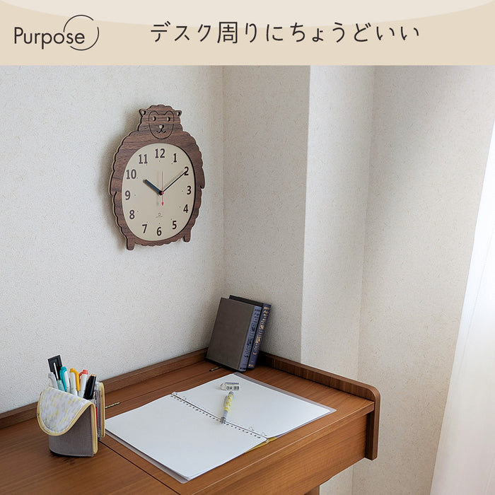 掛け時計 [ クロックズー ]  木製 ウォールクロック ゴリラ ヒツジ クマ ウォールナット ヤマト工芸 Clock Zoo 日本製 ya04