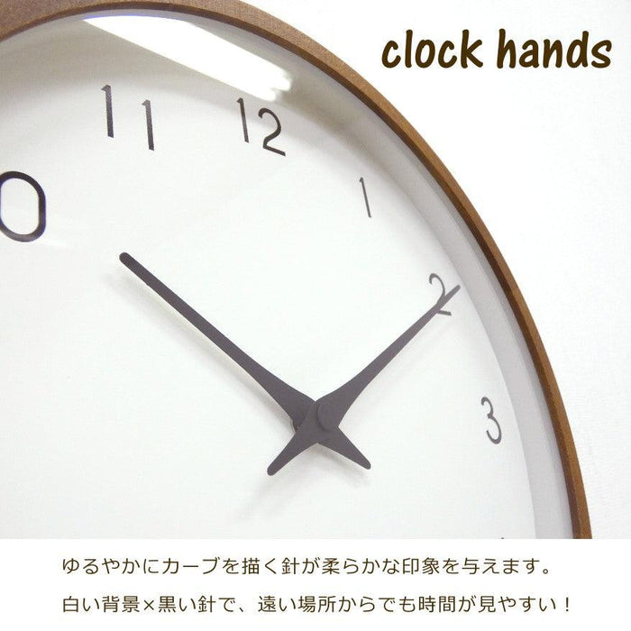 時計の針は緩やかにカーブを描いています